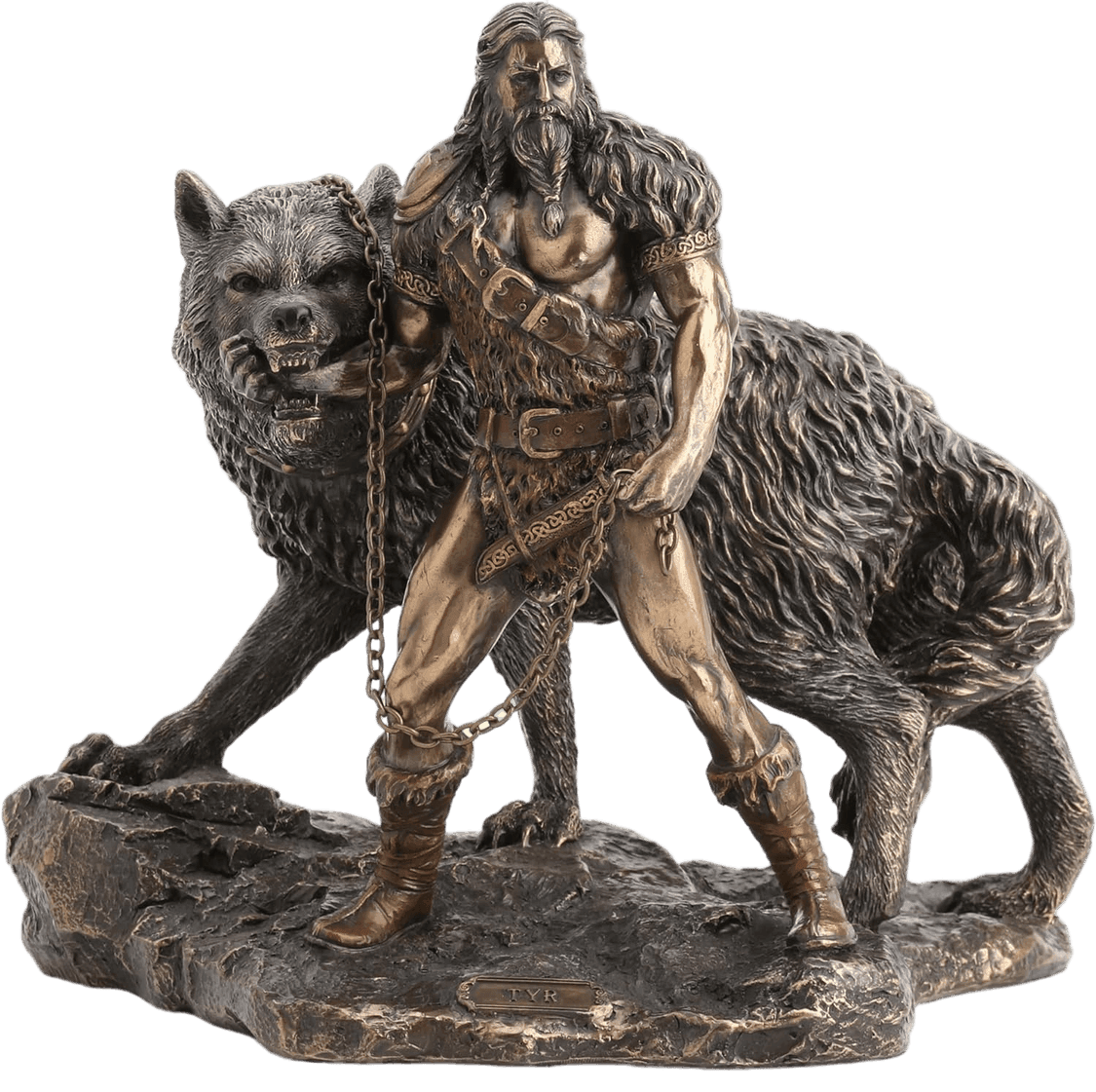 Veronese_Design_Norse_God_of_Combat_and_Victory_Tyr_and_The_Binding_of_Fenrir_The_Wolf_Bronze_Finish_Statue_-_9_Inches_High_-_Impressive_Detail_-_Hand_Painted_Accents-transformed